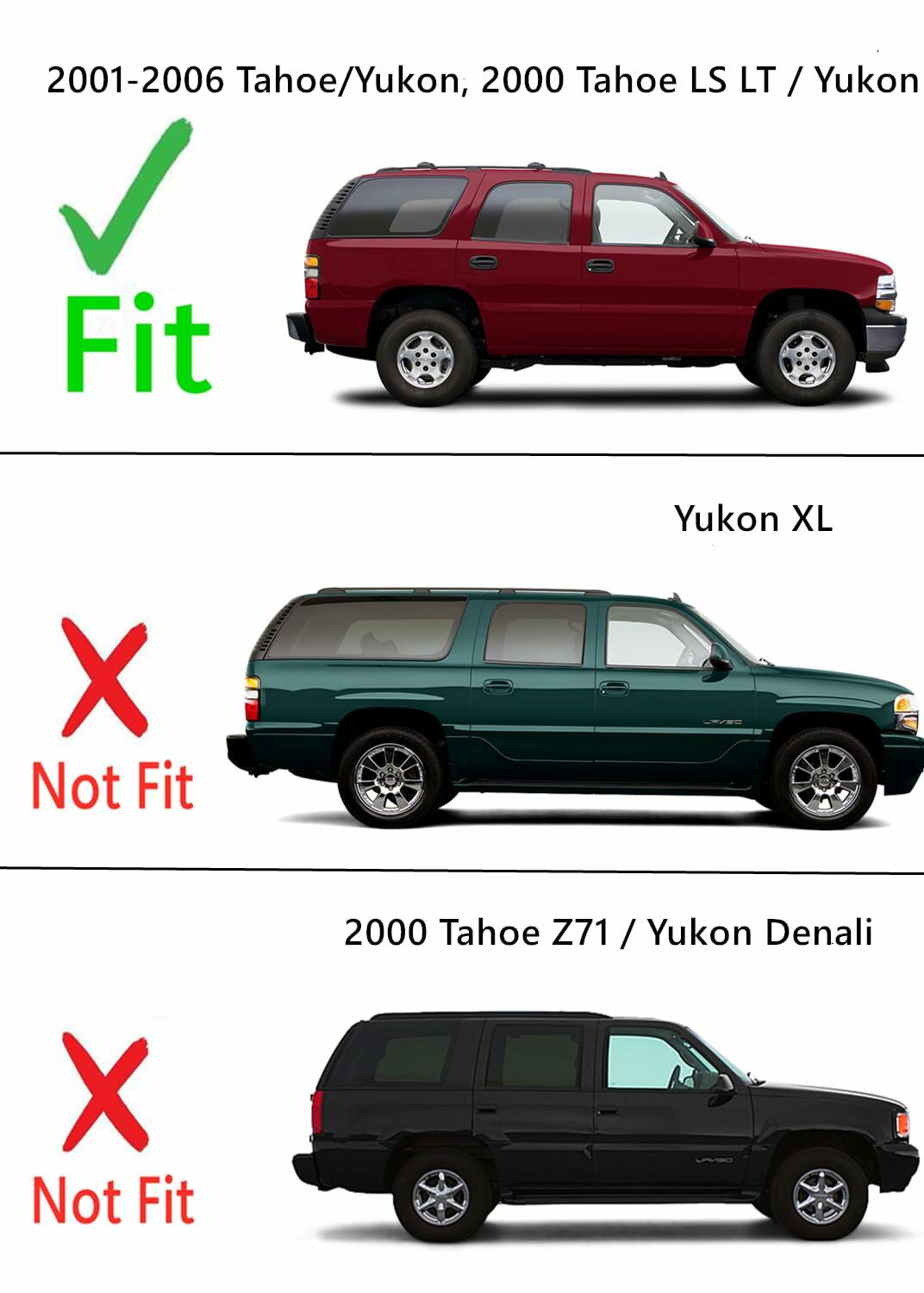 Passenger Right Side Rear Quarter Window Quarter Glass Compatible with GMC Yukon/Chevrolet Tahoe 2000-2006 Models (Not for 2000 Yukon Denali/Tahoe Z71)