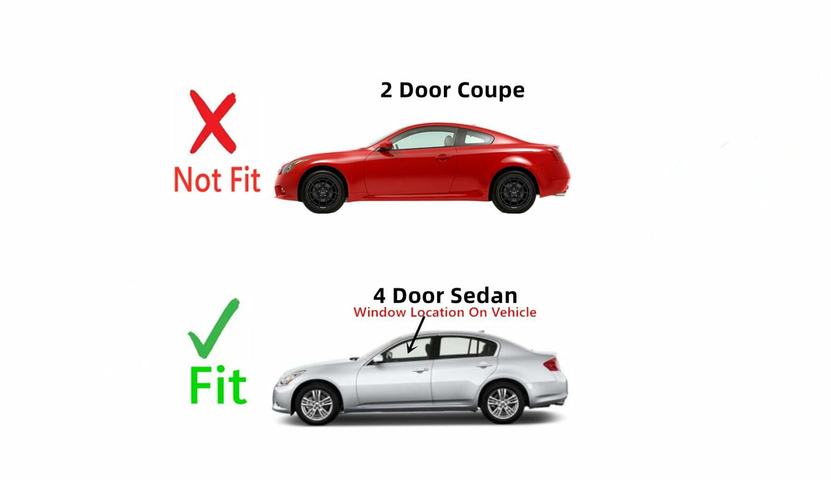 Driver Left Side Front Door Window Door Glass Compatible with Infiniti G35 2007-2008 / G25 2011-2013 / G37 2009-2013 / Q4 2015-2016 4 Door Sedan Models