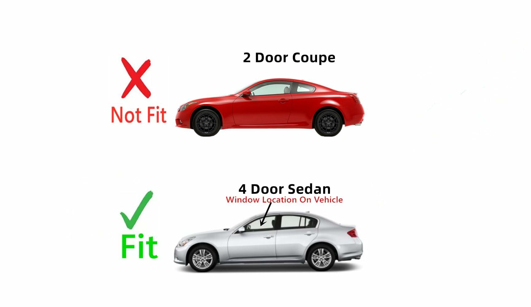 Driver Left Side Front Door Window Door Glass Compatible with Infiniti G35 2007-2008 / G25 2011-2013 / G37 2009-2013 / Q4 2015-2016 4 Door Sedan Models