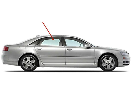 Laminated Passenger Right Side Rear Door Window Door Glass Compatible with Audi A8L 2004-2010 Models (Only For A8L Long Wheel Base)