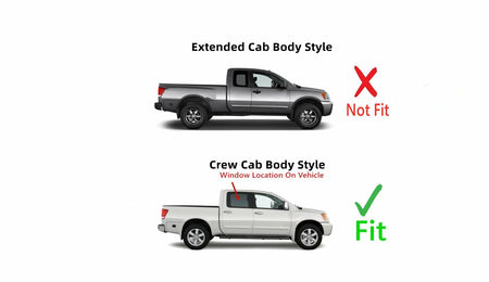 Passenger Right Side Rear Door Window Door Glass Compatible with Nissan Titan 4 Door Crew Cab 2004-2015 Models