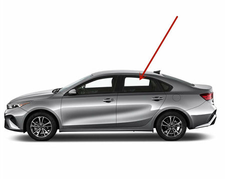 Driver Left Side Rear Door Window Door Glass Compatible with Kia Forte 2019-2024 4-Door Sedan Models