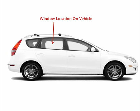 Passenger Right Side Rear Door Window Door Glass Compatible with Hyundai Elantra 2009-2011 / Elantra Touring 2012 4 Door Wagon Models