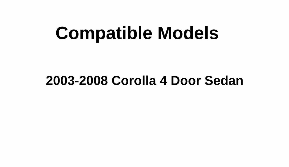 Passenger Right Side Rear Vent Glass Vent Window Compatible with Toyota Corolla 2003-2008 Models