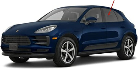 Tempered Driver Left Side Rear Door Window Door Glass Compatible with Porsche Macan / Macan S 2015-2025 Models