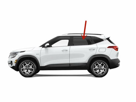 Tempered Driver Left Side Rear Door Window Door Glass Compatible with Kia Seltos 2021-2026 Models