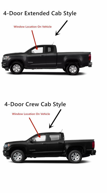 Tempered Driver Left Side Front Door Window Door Glass Compatible with Chevrolet Colorado GMC Canyon All Body Style 2015-2022 / 4-Door Extended Cab 2023 Models