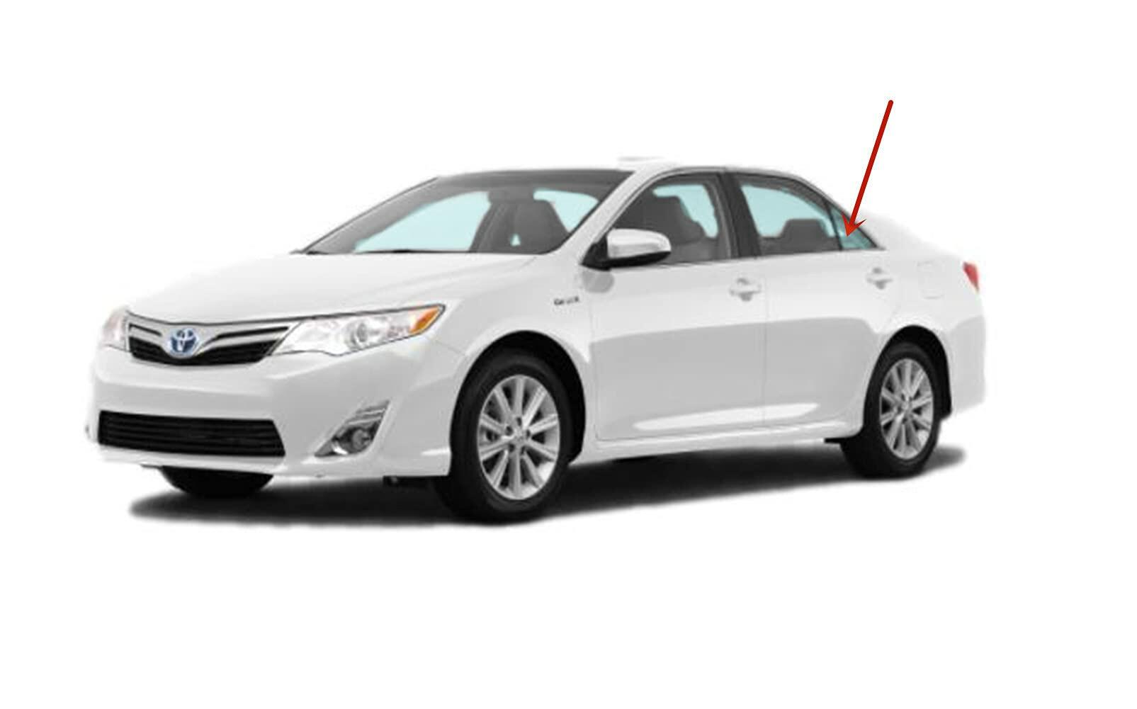 Driver Left Side Rear Vent Window Vent Glass Compatible with Toyota Camry 4 Door Sedan 2012-2014 Models