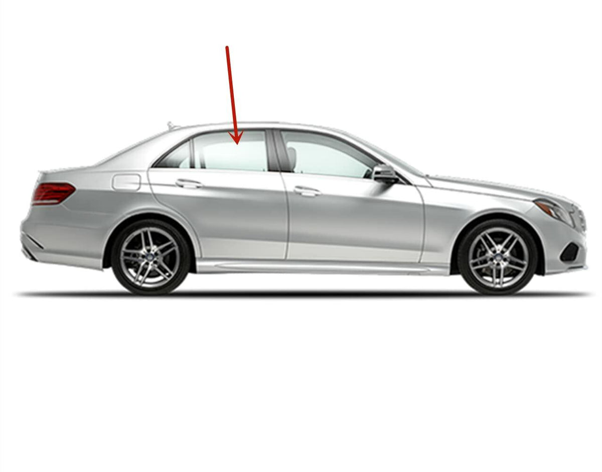 Tempered Passenger Right Side Rear Door Window Door Glass Compatible with Mercedes Benz E250 E350 E400 E550 E63AMG 4 Door Sedan 2010-2016 Models