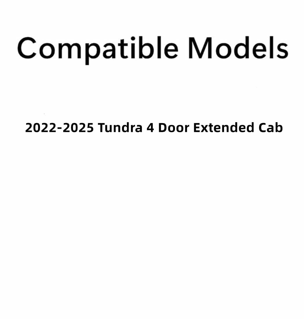 Tempered Passenger Right Side Rear Door Window Door Glass Compatible with Toyota Tundra 4 Door Extended Cab Pickup 2022-2025 Models