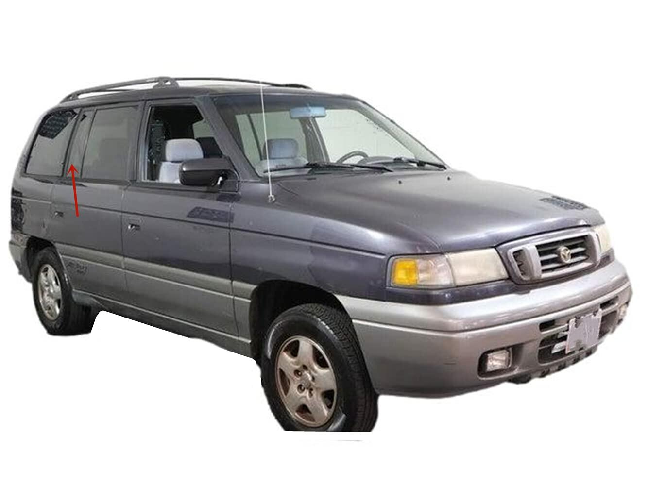 Passenger Right Side Rear Vent Window Vent Glass Compatible with Mazda MPV Mini Van 1996-1998 Models