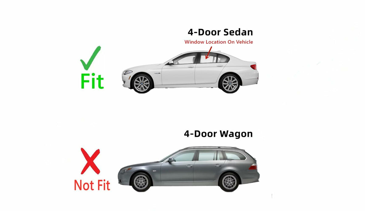 Driver Left Side Rear Door Window Door Glass Compatible with BMW BMW 528i / 535d / 535i / 550i / M5 4 Door Sedan 2011-2016 Models