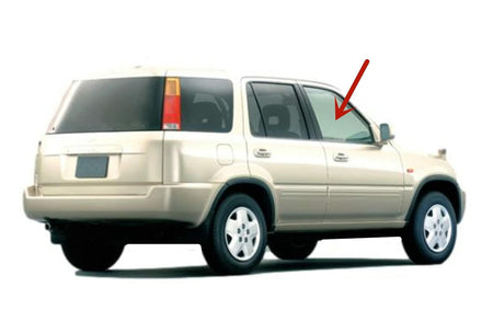 Passenger Right Side Front Door Window Door Glass Compatible with Honda CR-V 1997-2001 Models