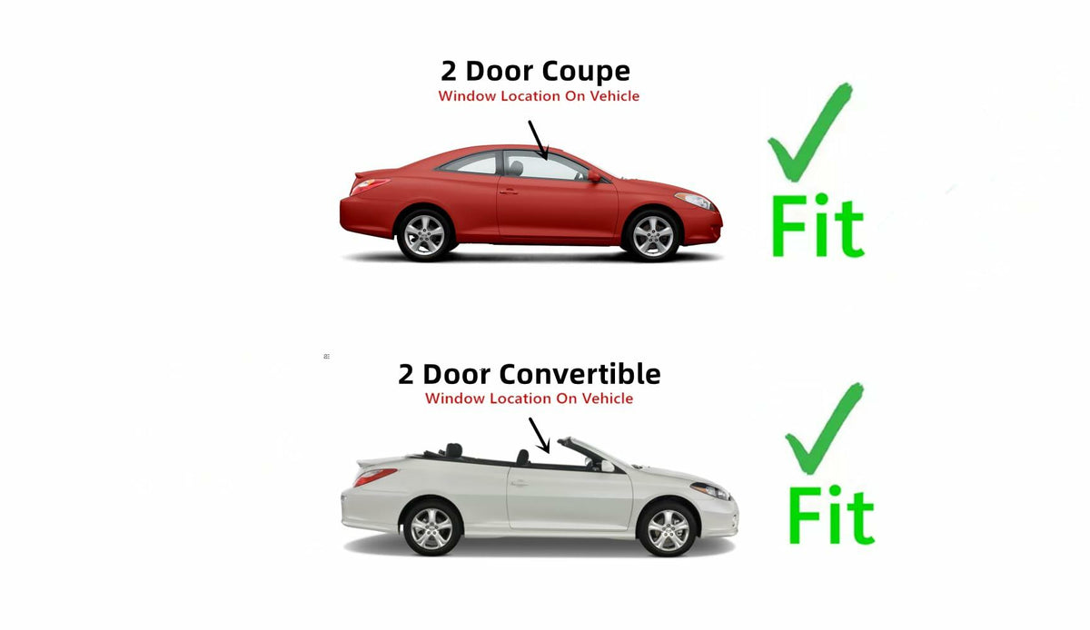 Passenger Right Side Front Door Window Door Glass Compatible with Toyota Solara 2004-2008 Models