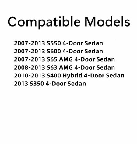 Tempered Driver Left Side Front Door Window Door Glass Compatible with Mercedes Benz S350 S400 S550 S600 S63AMG S65AMG 2007-2013 Models