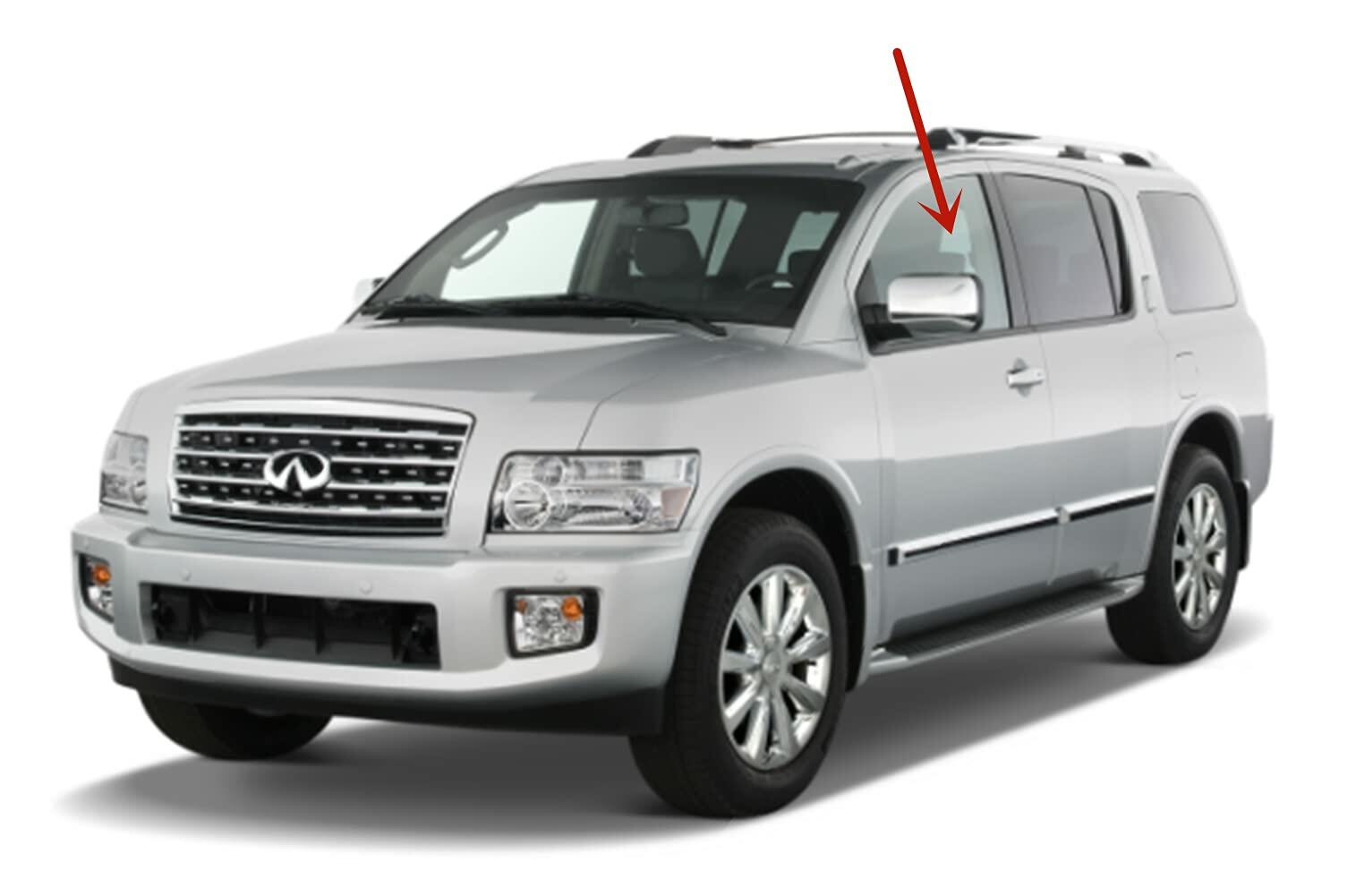 Laminated Driver Left Side Front Door Window Door Glass Compatible with Infiniti QX56 2007-2010 Models