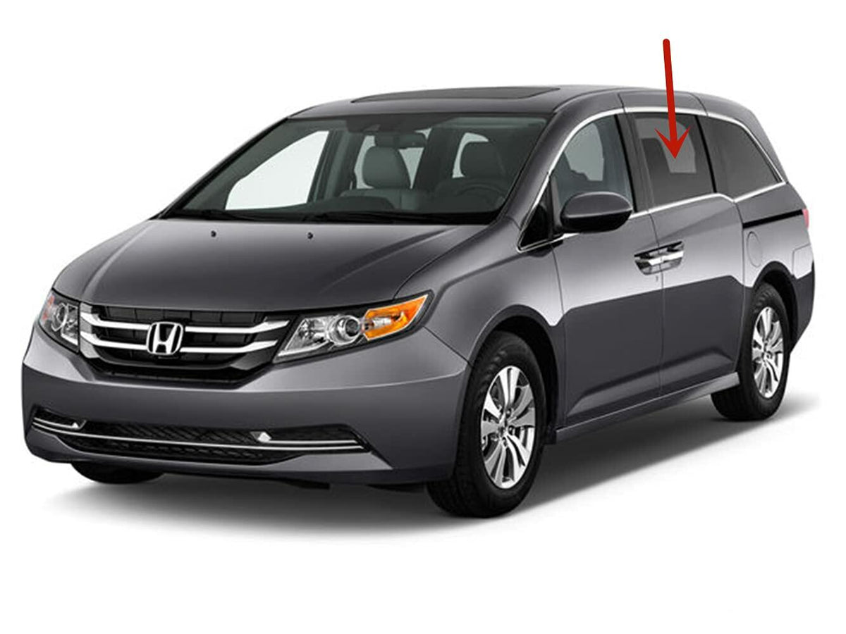Driver Left Side Rear Sliding Cargo Door Window Door Glass Compatible with Honda Odyssey 2011-2017 Models