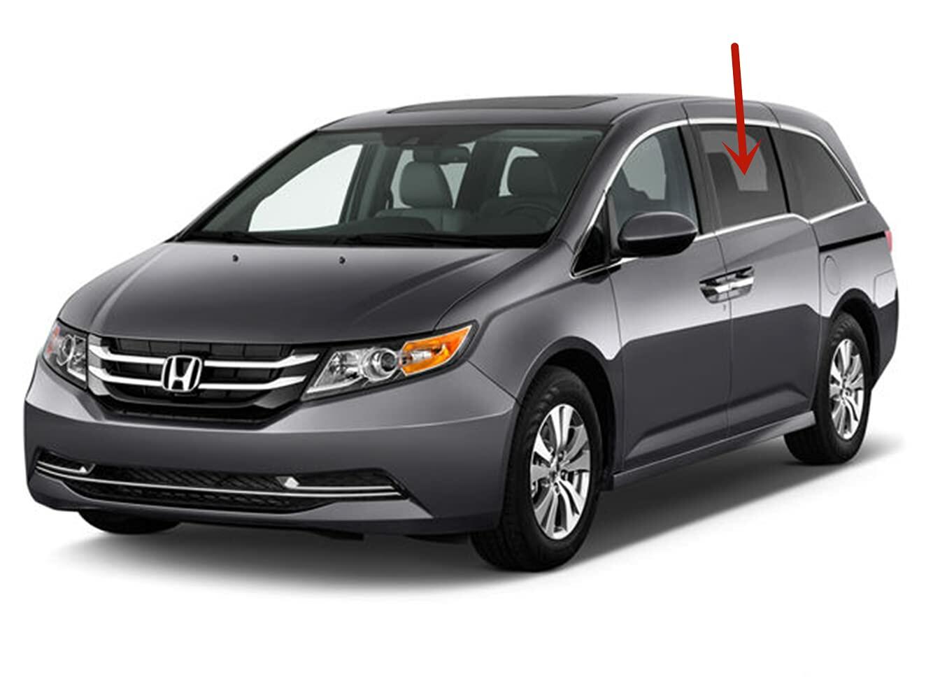 Driver Left Side Rear Sliding Cargo Door Window Door Glass Compatible with Honda Odyssey 2011-2017 Models