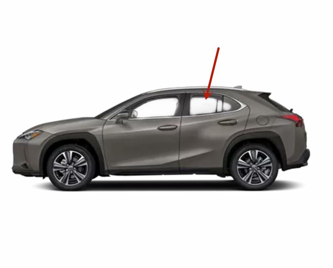 Tempered Driver Left Side Rear Door Window Door Glass Compatible with Lexus UX200 / UX250h / UX300h 2019-2025 Models