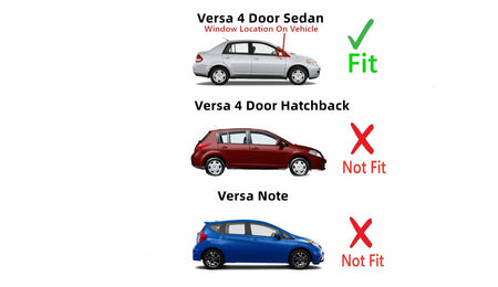 OEM Passenger Right Side Front Vent Window Vent Glass Compatible with Nissan Versa 4 Door Sedan 2007-2011 Models