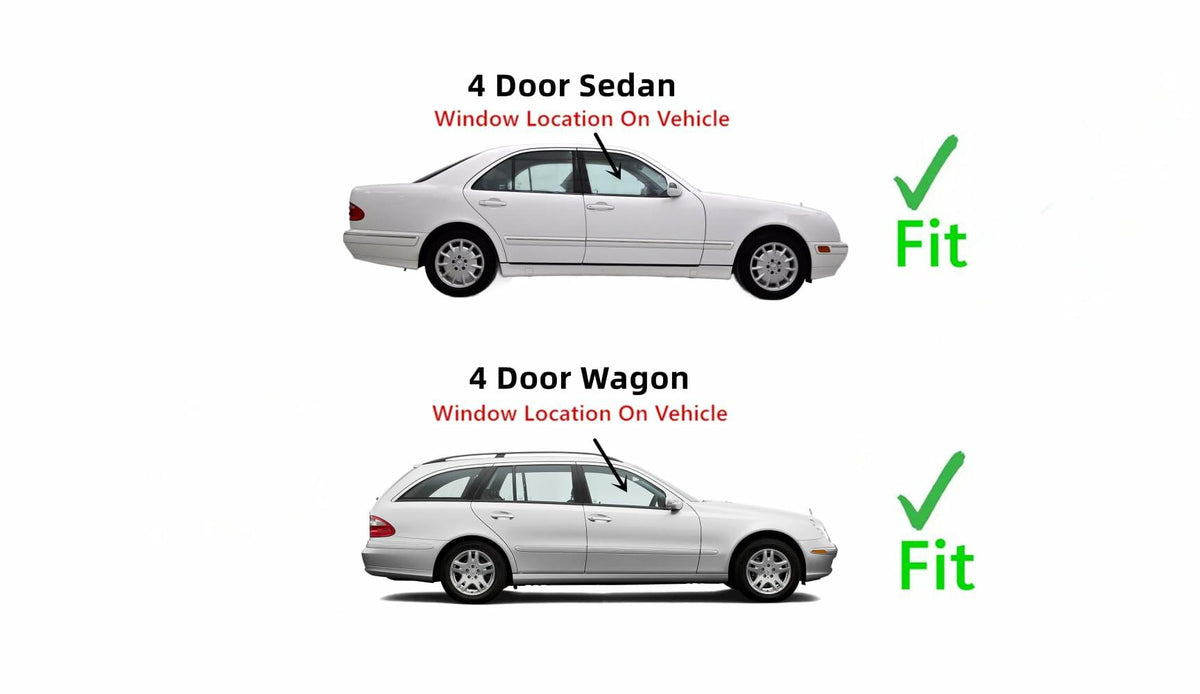 Passenger Right Side Front Door Window Door Glass Compatible with Mercedes Benz E300 E320 E420 E55AMG E500 Models
