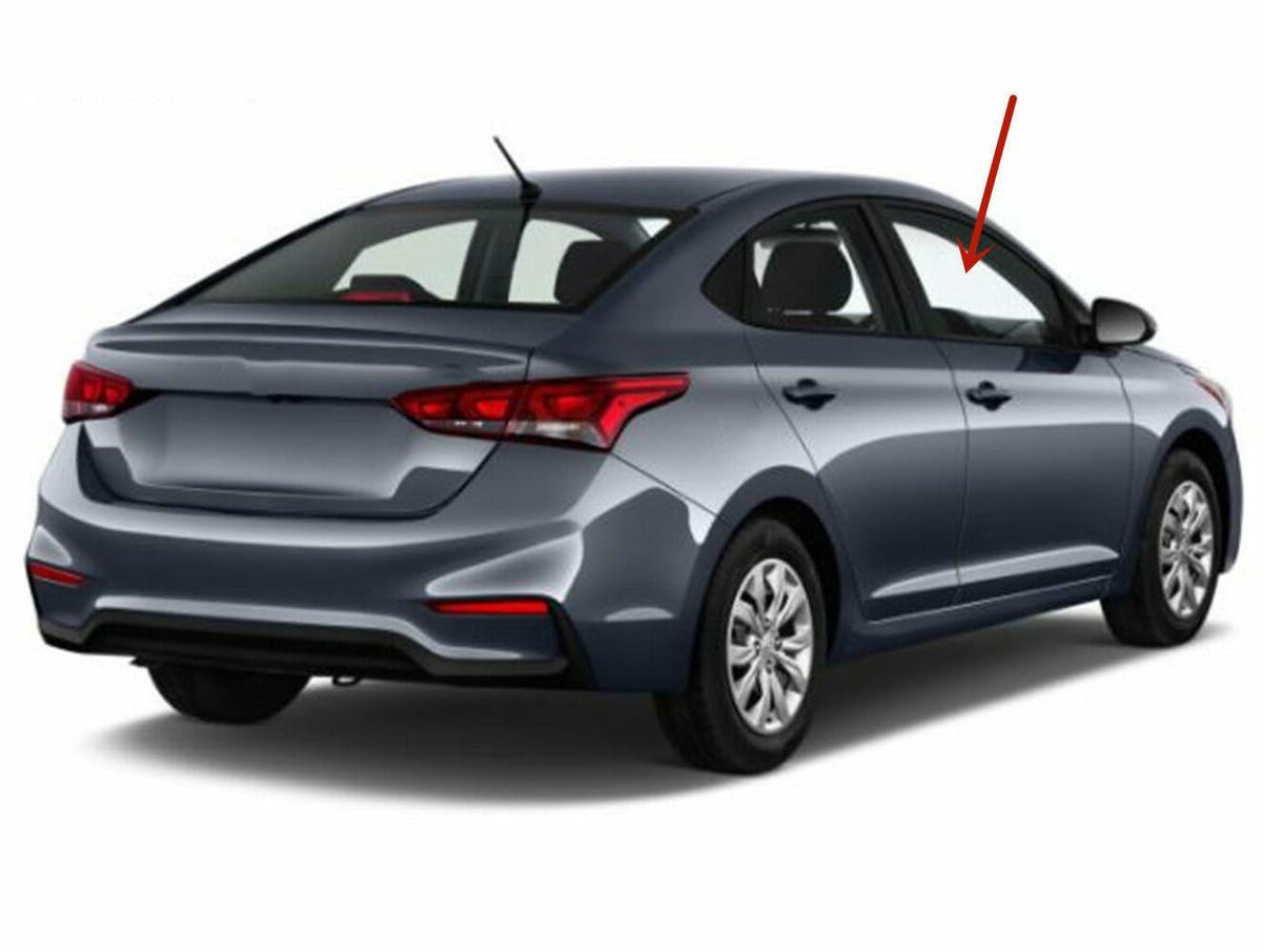 Passenger Right Side Front Door Window Door Glass Compatible with Hyundai Accent 2018-2022 Models