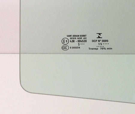 OEM Passenger Right Side Door Window Door Glass Compatible with Fiat 500 / 500C / 500e 2012-2019 Models