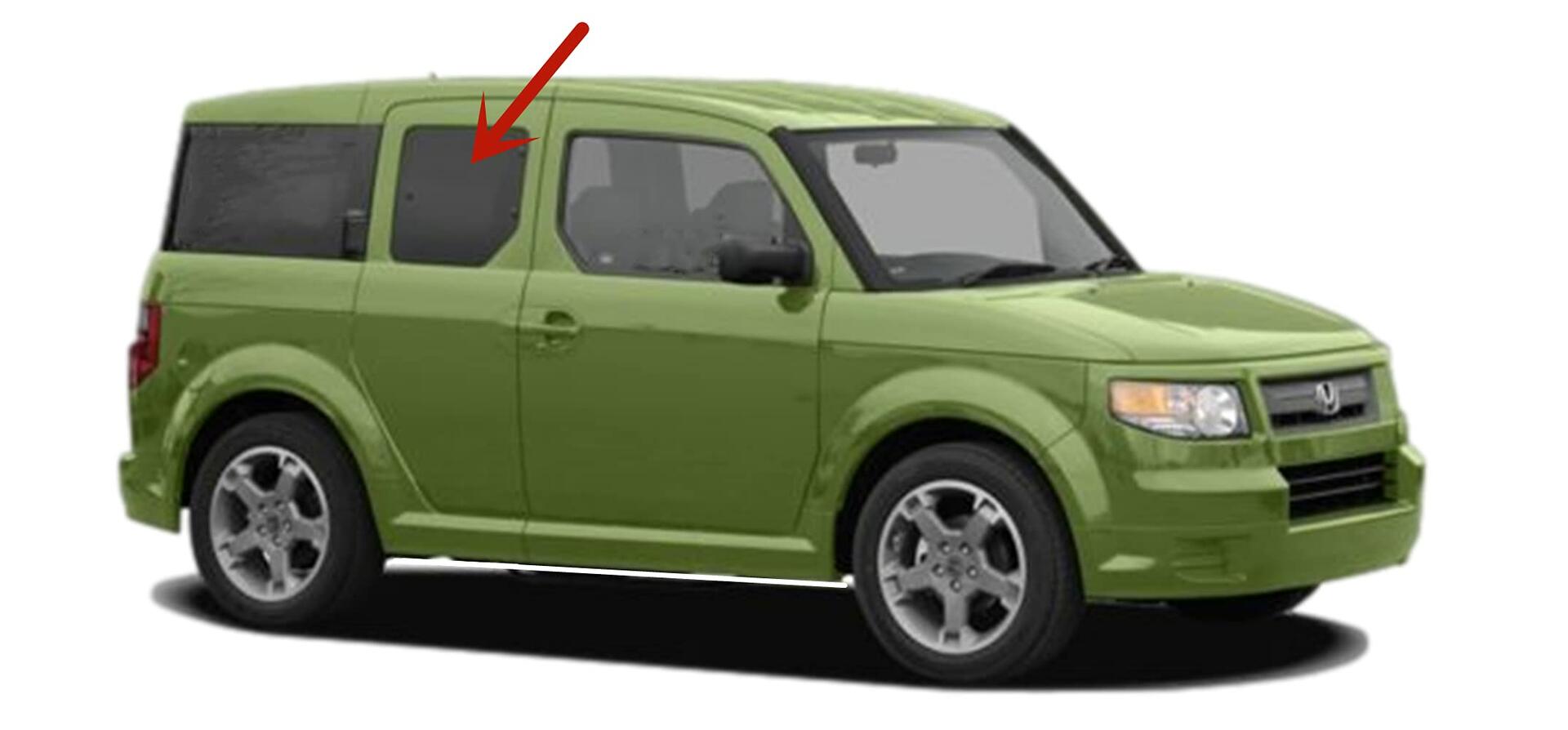 Passenger Right Side Rear Door Window Door Glass Compatible with Honda Element 2003-2011 Models