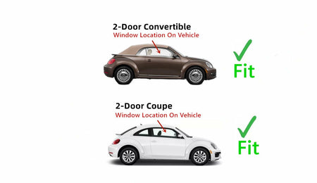 Passenger Right Side Door Window Door Glass Compatible with Volkswagen New Beetle 2012-2019 Models
