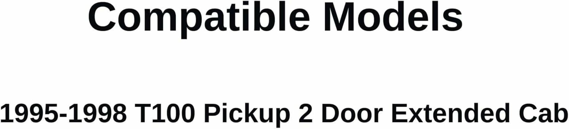 Passenger Right Side Quarter Glass Quarter Window Movable Compatible with Toyota T100 Pickup 2 Door Extended Cab 1995-1998 Models