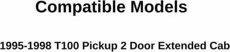 Passenger Right Side Quarter Glass Quarter Window Movable Compatible with Toyota T100 Pickup 2 Door Extended Cab 1995-1998 Models