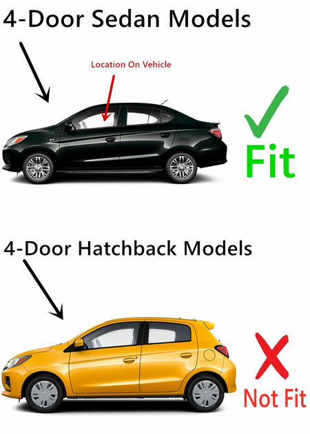 Driver Left Side Front Door Window Door Glass Compatible with Mitsubishi Mirage G4 4 Door Sedan 2017-2024 Models