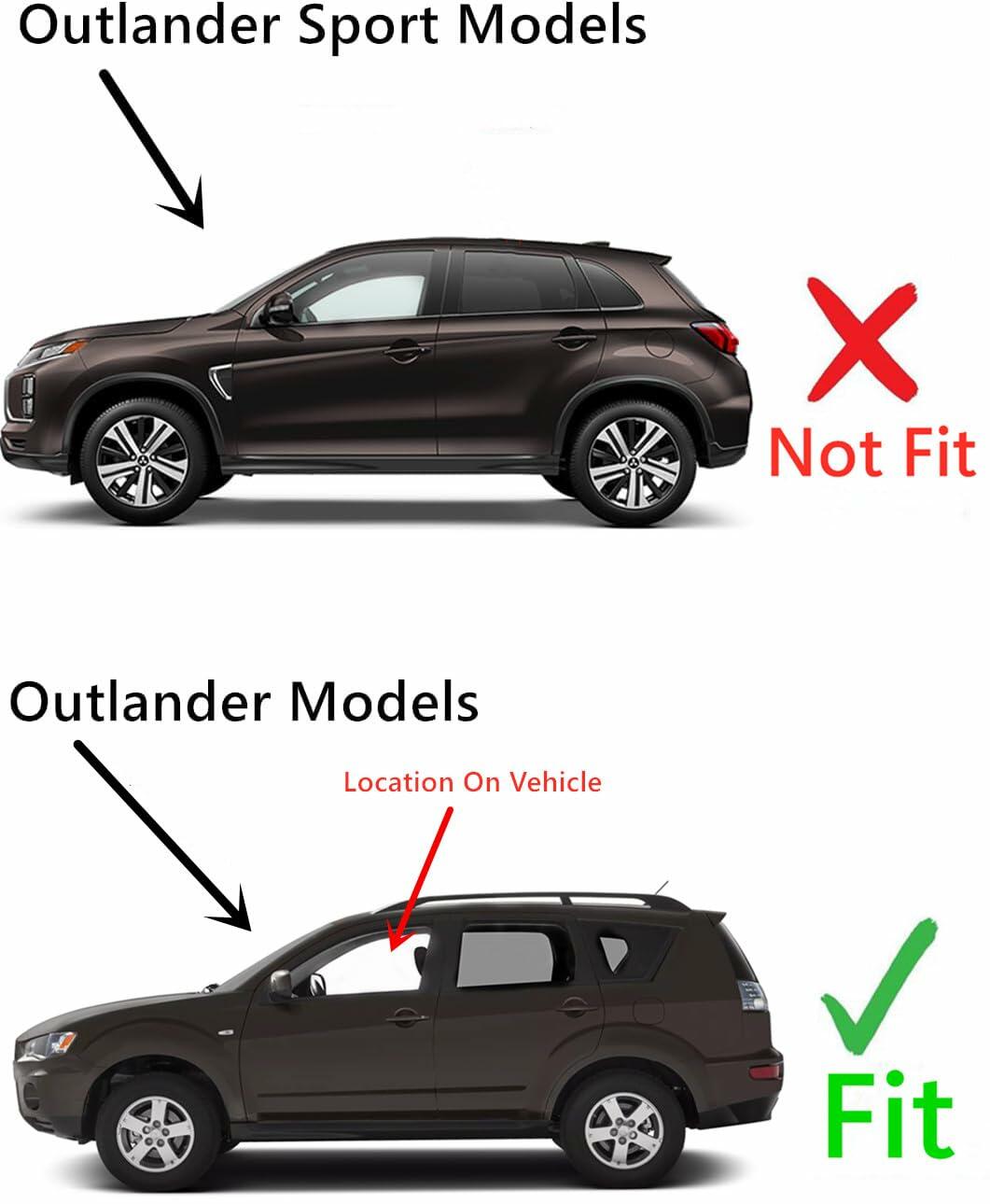 Driver Left Side Front Door Window Door Glass Compatible with Mitsubishi Outlander 2007-2013 Models