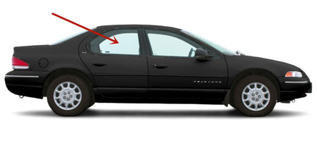 Passenger Right Side Rear Door Window Door Glass Compatible with Plymouth Breeze 4 Door Sedan 1996-2000 Models