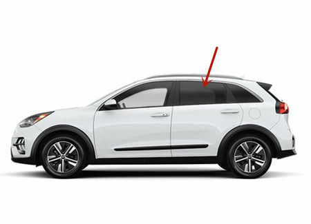 Driver Left Side Rear Door Window Door Glass Compatible with Kia Niro Hybrid 2017-2022 Models