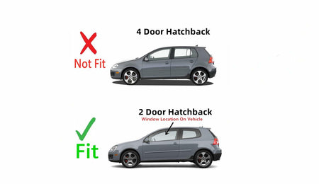 Driver Left Side Door Window Door Glass Compatible with Volkswagen Golf / GTI 2 Door Hatchback 2010-2014 Models