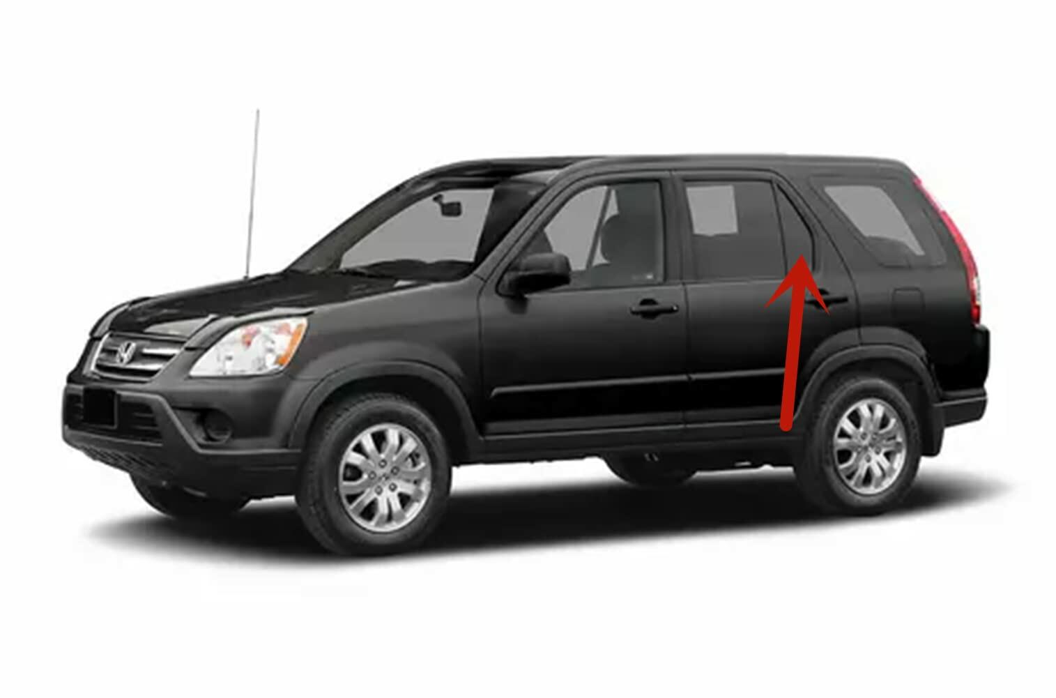 Driver Left Side Rear Vent Window Vent Glass Compatible with Honda CR-V 2002-2006 Models