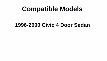 Passenger Right Side Rear Door Window Door Glass Compatible with Honda Civic 4 Door Sedan 1996-2000 Models