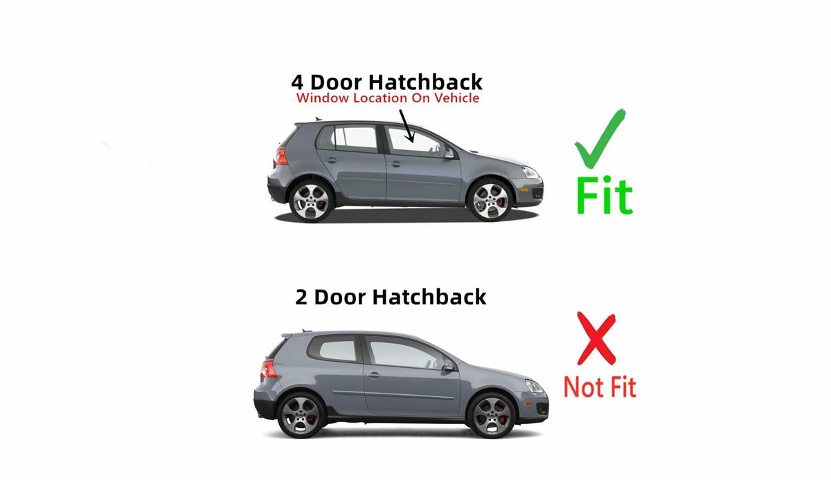 Passenger Right Side Front Door Window Door Glass Compatible with Volkswagen Rabbit 2006-2009 / GTI 2007-2009 4 Door Hatchback Models