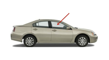 Passenger Right Side Front Door Window Door Glass Compatible with Mitsubishi Galant 4 Door Sedan 2004-2012 Models