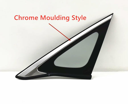 Tempered Chrome Molding Style Passenger Right Side Quarter Window Quarter Glass Compatible with Honda Civic 4-Door Sedan 2022-2026 Models