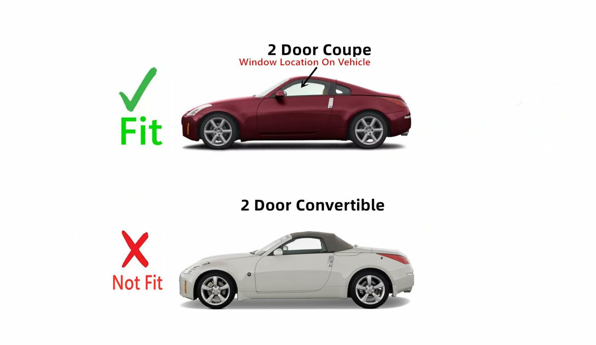 Driver Left Side Door Window Door Glass Compatible with Nissan 350Z 2 Door Coupe 2003-2009 Models