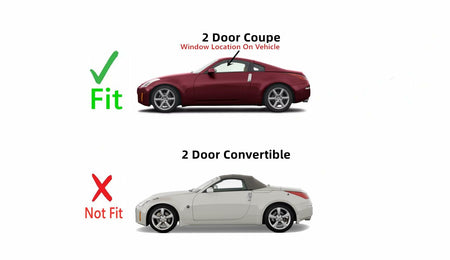 Driver Left Side Door Window Door Glass Compatible with Nissan 350Z 2 Door Coupe 2003-2009 Models