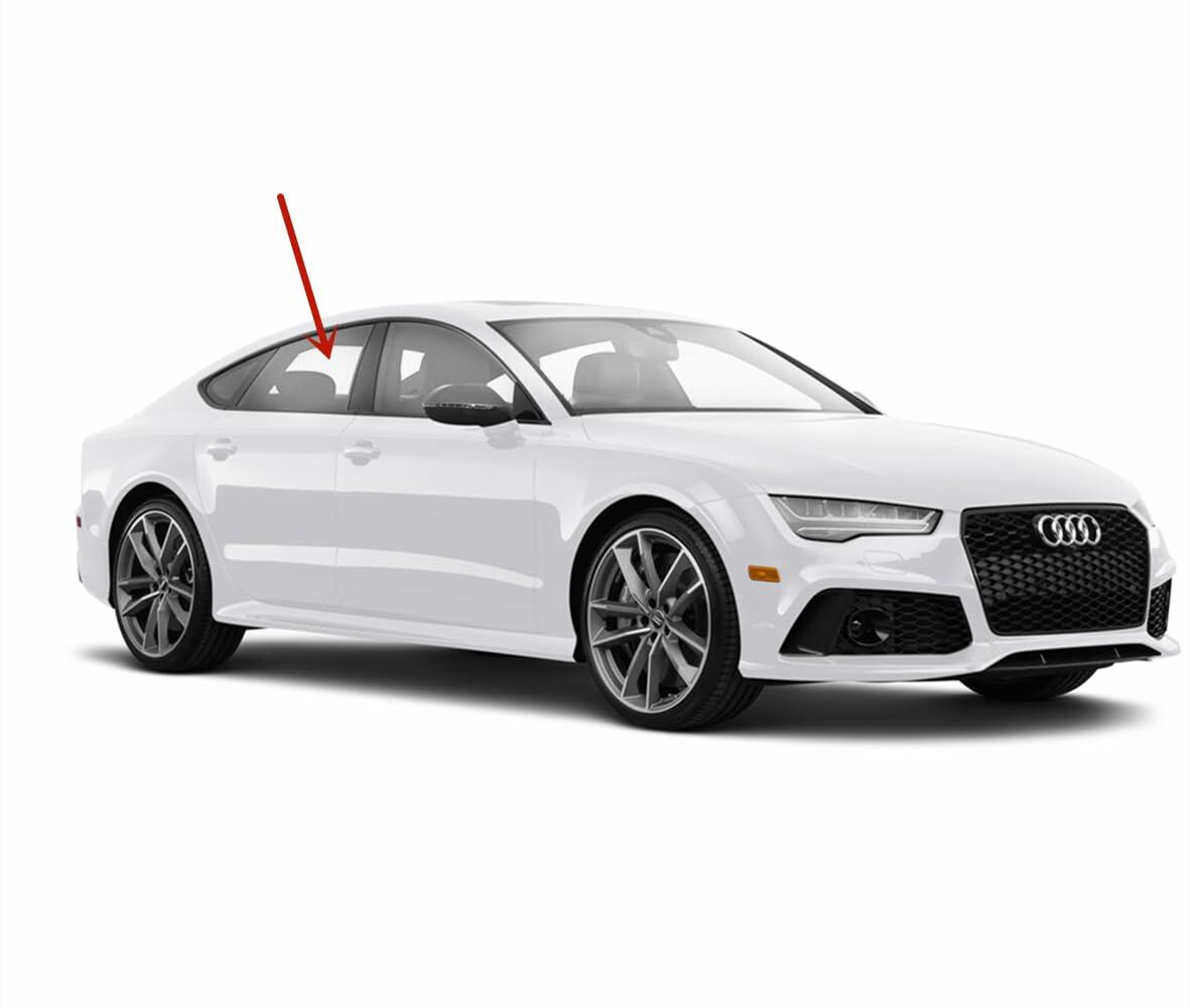 Tempered Passenger Right Side Rear Door Window Door Glass Compatible with Audi A7 S7 RS7 2011-2018 Models