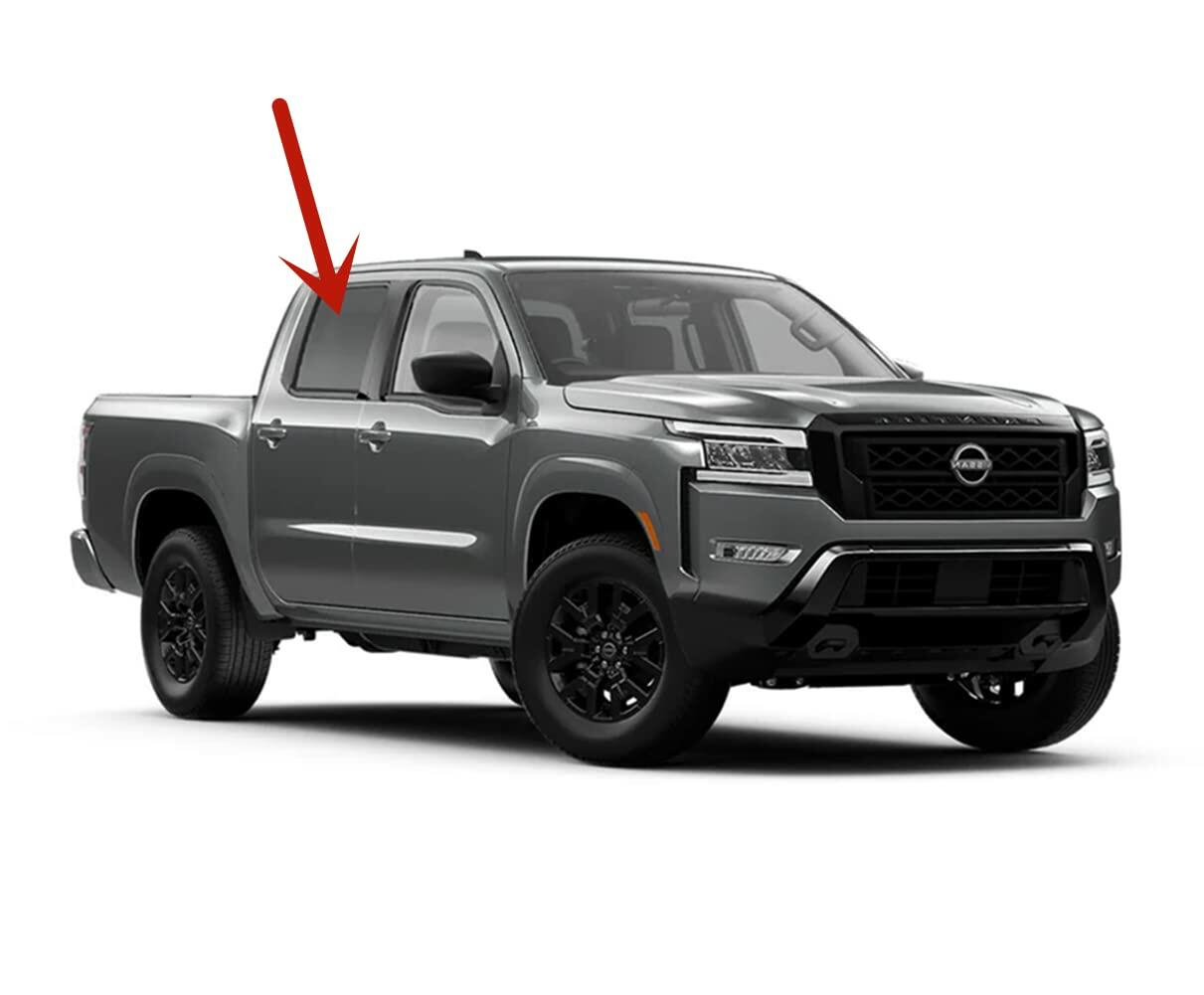 Tempered Factory Privacy Tinted Passenger Right Side Rear Door Window Door Glass Compatible with Nissan Frontier 4 Door Crew Cab Pickup 2022-2026 Model