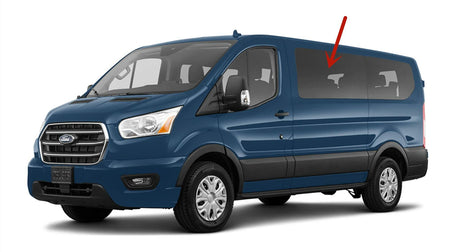 Privacy OEM Driver Left Side Rear Stationary Sliding Cargo Door Window Door Glass Compatible with Ford Transit 83.2" Low-Roof Van 2015-2025 Models