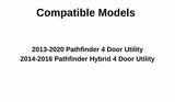 Driver Left Side Rear Door Window Door Glass Compatible with Nissan Pathfinder 2013-2020 Models