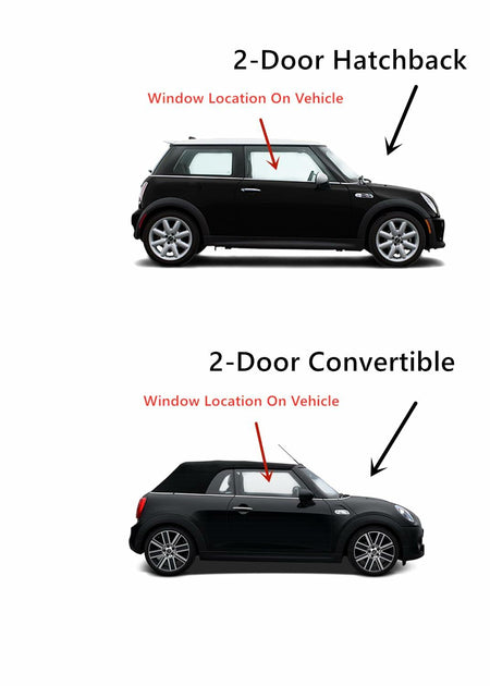 Passenger Right Side Door Window Door Glass Compatible with Mini Cooper 2002-2007 Models