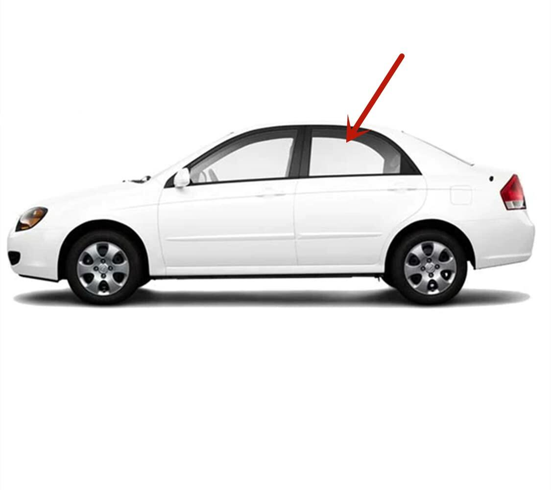 Tempered Driver Left Side Rear Door Window Door Glass Compatible with Kia Spectra 4 Door Sedan 2005-2009 Models (Also Fit 2004 Spectra 2.0L ENG Sedan)