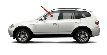 Driver Left Side Front Door Window Door Glass Compatible with BMW X3 2004-2010 Models